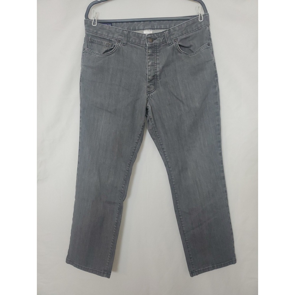 Patagonia Jeans Mens 36x28 Organic Cotton Button Fly Straight Leg Gray Worn Wear